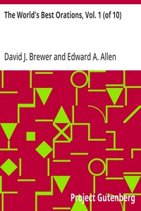 Cover of The World's Best Orations, Vol. 1 (of 10) — Context and Discussion