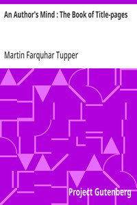 Cover of An Author's Mind : The Book of Title-pages — Edition Insights