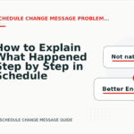How to Explain What Happened Step by Step in Schedule Change Message English
