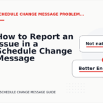 How to Report an Issue in a Schedule Change Message