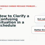 How to Clarify a Confusing Situation in a Schedule Change Message