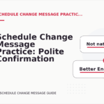 Schedule Change Message Practice: Polite Confirmation Examples
