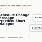 Schedule Change Message Practice: Short Dialogue Examples