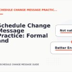 Schedule Change Message Practice: Formal and Friendly Versions