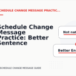 Schedule Change Message Practice: Better Sentence Choices