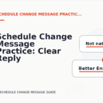 Schedule Change Message Practice: Clear Reply Patterns
