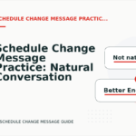 Schedule Change Message Practice: Natural Conversation Lines