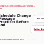 Schedule Change Message Practice: Before and After Corrections