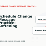 Schedule Change Message Practice: Softening Direct Sentences
