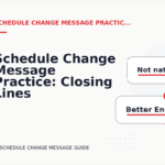 Schedule Change Message Practice: Closing Lines and Follow-Ups